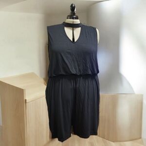 Lane Bryant black shorts romper